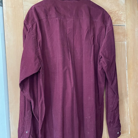 Mens XXL Tall maroon corduroy button down - Picture 2 of 4